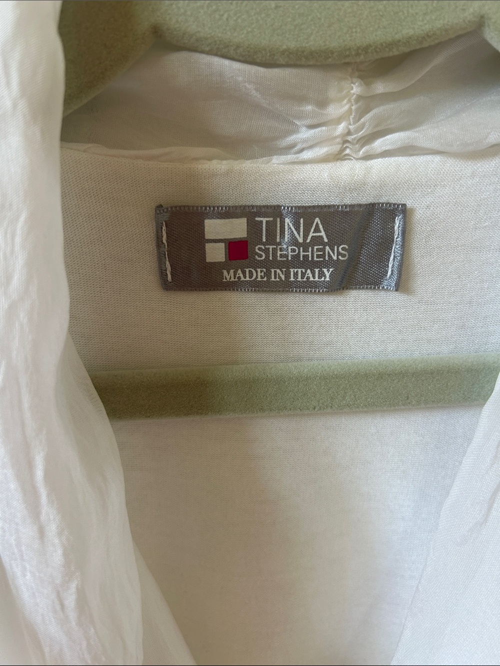 Tina Stephens Italy White Sleeveless Draped Cowl Neck Top - worn once! - Picture 2 of 3